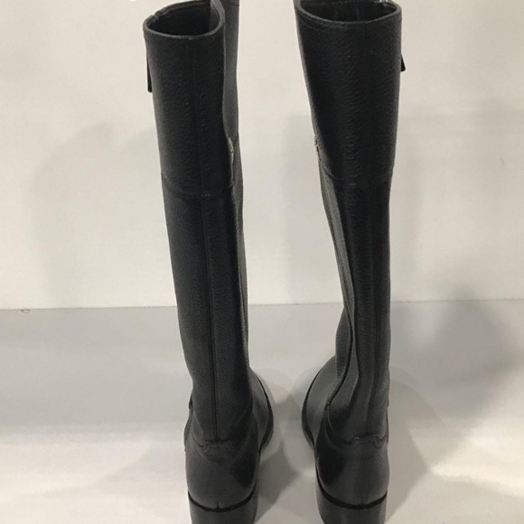 Women’s Tory Burch Black Pebble Grain Leather Knee High Boots Size 5.5M - Picture 6 of 7